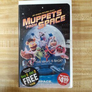 Jim Henson's Muppets from Space 1999 VHS Blockbuster Rental Clamshell Y2K Kids